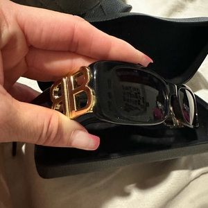 Black Balenciaga sunglasses